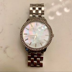 Michael Kors Silver Pearl Faced Watch